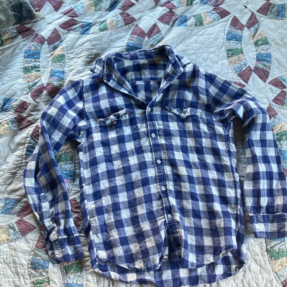 J Crew ‘Baird McNutt’ 100% Irish Linen, Gingham